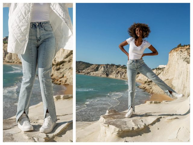 Jeansy z rozcięciem na nogawce – ten styl pokochały gwiazdy!
